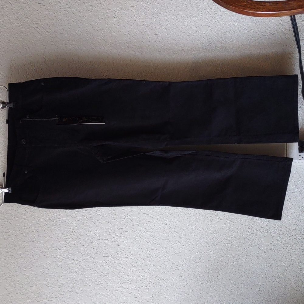 Diane Gilman DG2 | Black Boot Cut Corduroy Jean Sz 12 Petite NWT - Picture 2 of 7